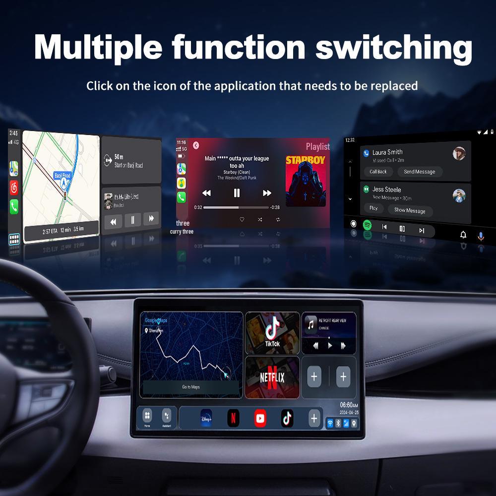 BYD Проводная и беспроводная видеобокс CarPlay/Android Auto с 8-ядерным процессором Qualcomm