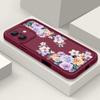 Для iPhone 16 Pro Max 15 Pro 14 Plus 13 12 11 XS 8 7 чехол с цветочным принтом, защита линз, противоударный матовый мягкий чехол для телефона из ТПУ
