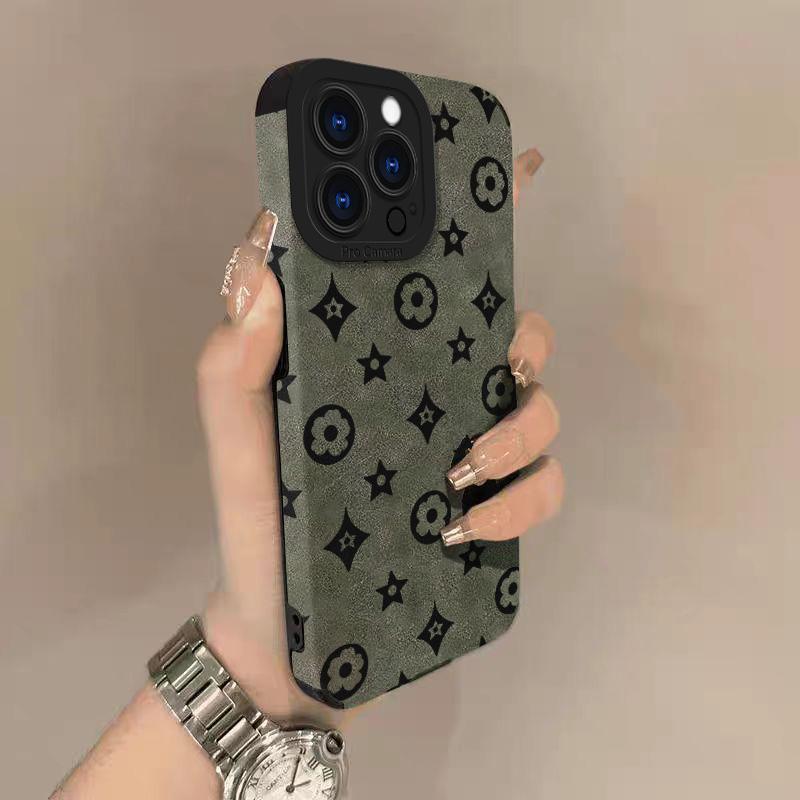 Винтажный узор Чехол из натуральной кожи ягненка для iPhone 17 Pro Max Air 16 16e 15 14 13 12 11 Pro Max Plus X XS MAX XR Задняя крышка