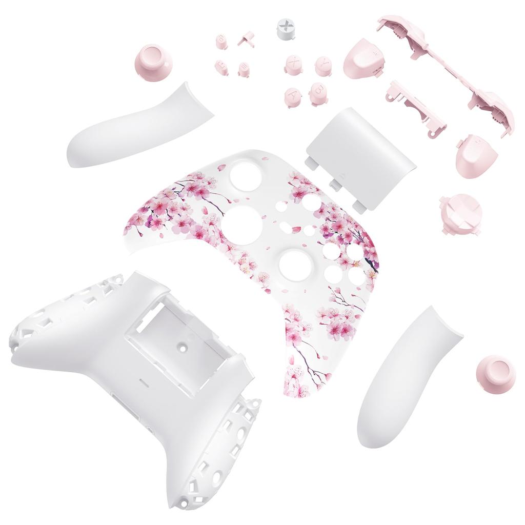 eXtremeRate Full Shell Button Set for Xbox Series X S Replacement Side Rail Grip Front Backplate Cover for Xbox Core Wireless Controller Not no &