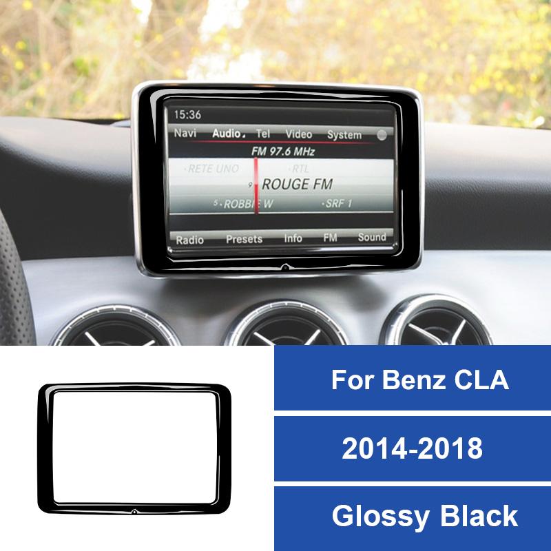 Real Carbon Fiber For Mercedes Benz CLA 2014-2018 Car Navigation Panel Frame Decoration Sticker Car Interior Accessories