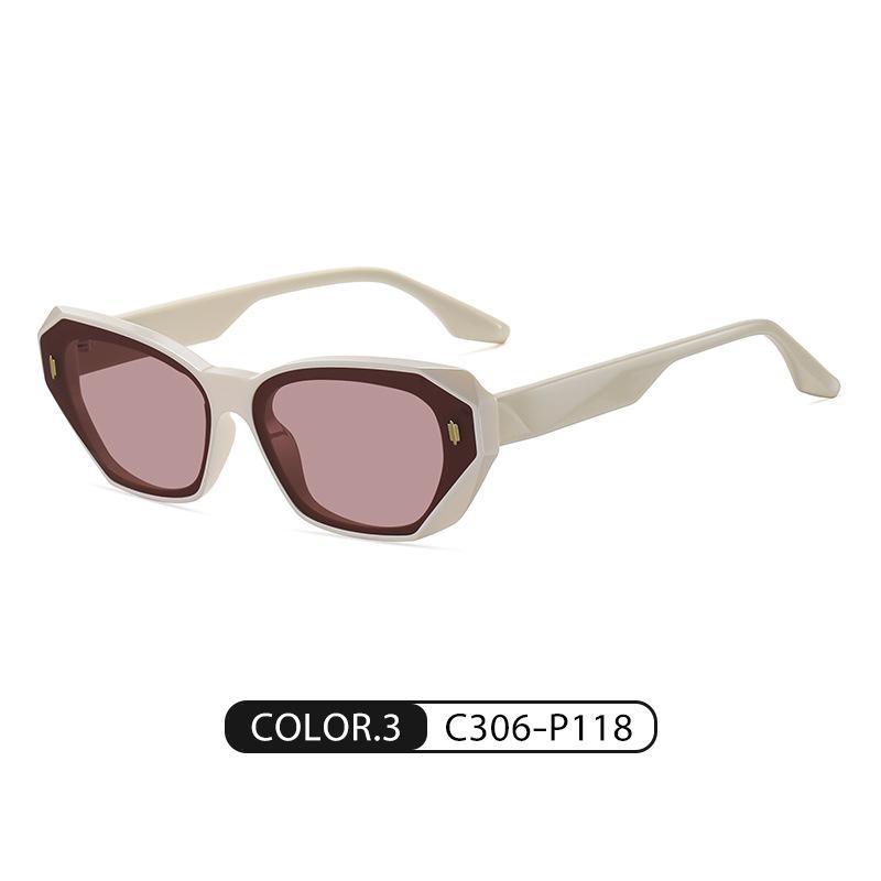 Trendy and Unique Women's Cat-Eye Irregular Polarized Sunglasses BC9103Adjustable plate temple arms