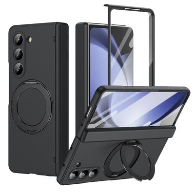 Закаленное Стекло Магнитное Кольцо Чехол для Samsung Galaxy Z Fold 7 6 5 Fold7 Fold6 Fold5 Чехол с Полным Покрытием