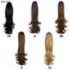 MISS WIG Synthetic Claw Clip In Wavy Ponytail Extension Fiber Hair Piece Wavy Straight Ponytail Wig Extensions For Women