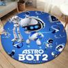 Круглый ковер ASTRO BOT, Ковер для гостиной, спальни, дивана, игровой комнаты, Декор, Нескользящий коврик для пола