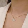 Korean  Golden Pendant Butterfly Necklace For Women Neck Chain