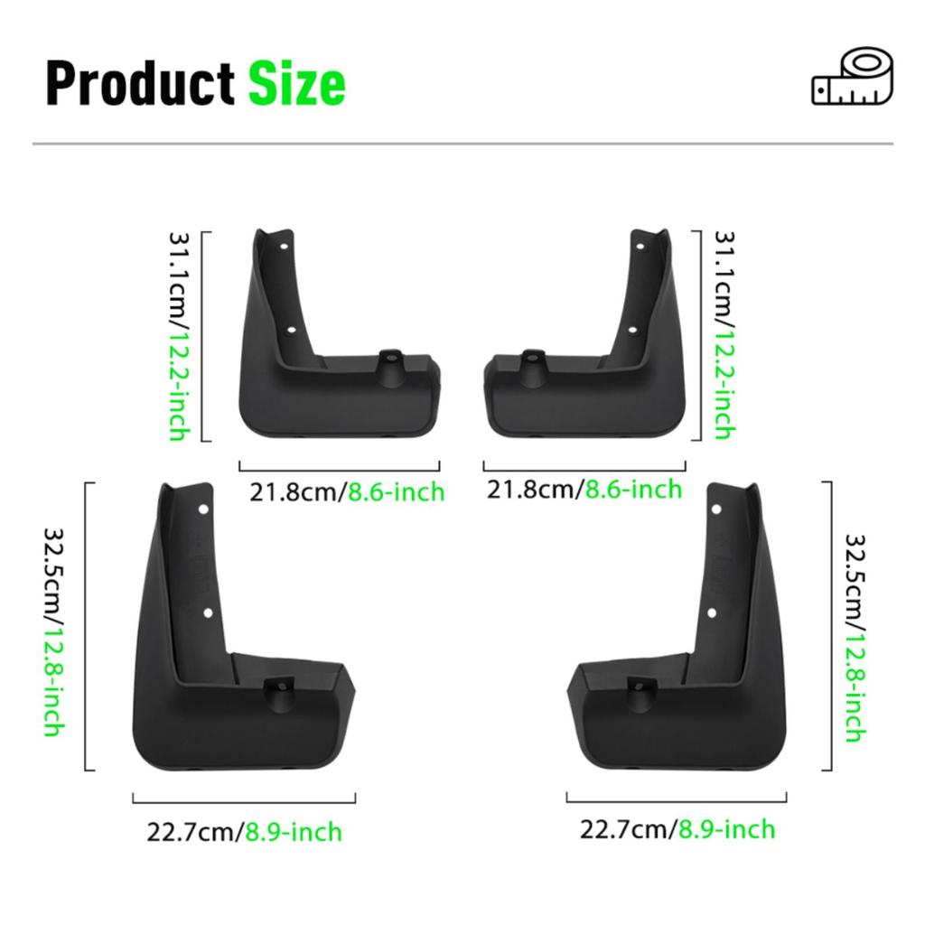 4PCS Car Mud Flaps Splash Guards Mudguards Car Mud Flaps Compatible with BMW X2 F39 2018 2019 2020