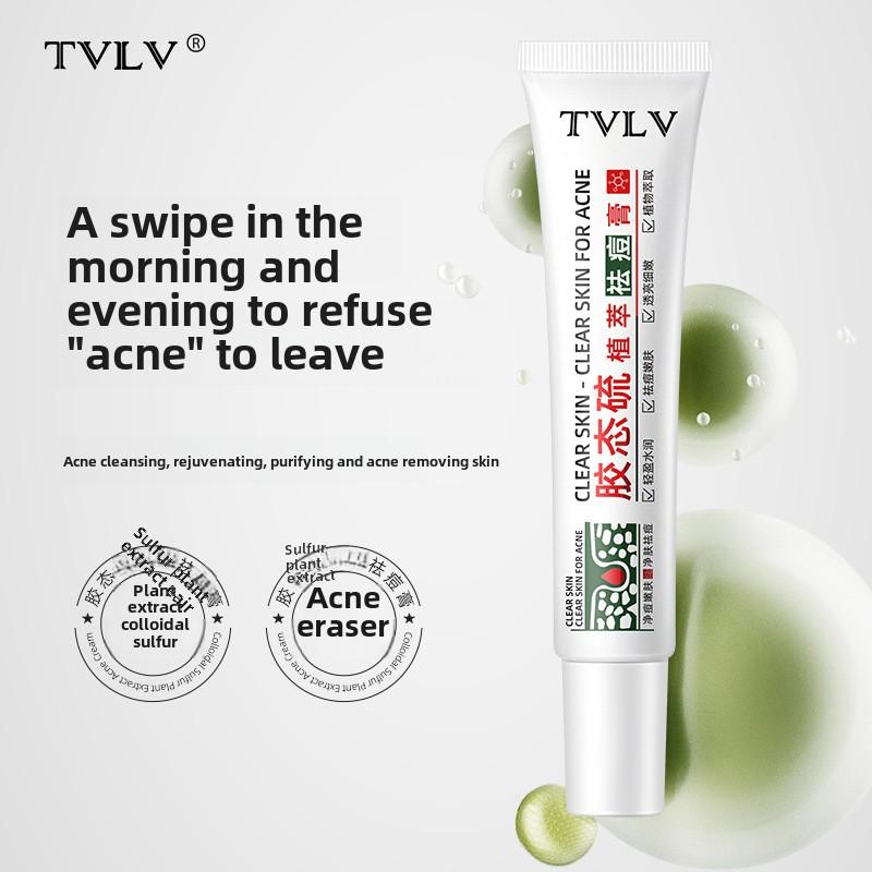 Крем TVLV Colloidal Sulfur Anti-Acne Cream с легкой увлажняющей формулой для мягкого очищения кожи