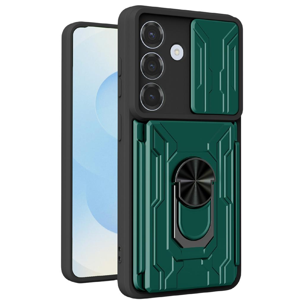 For Samsung Galaxy A57 5G Case PC + TPU Kickstand Phone Back Cover with Camera Slider