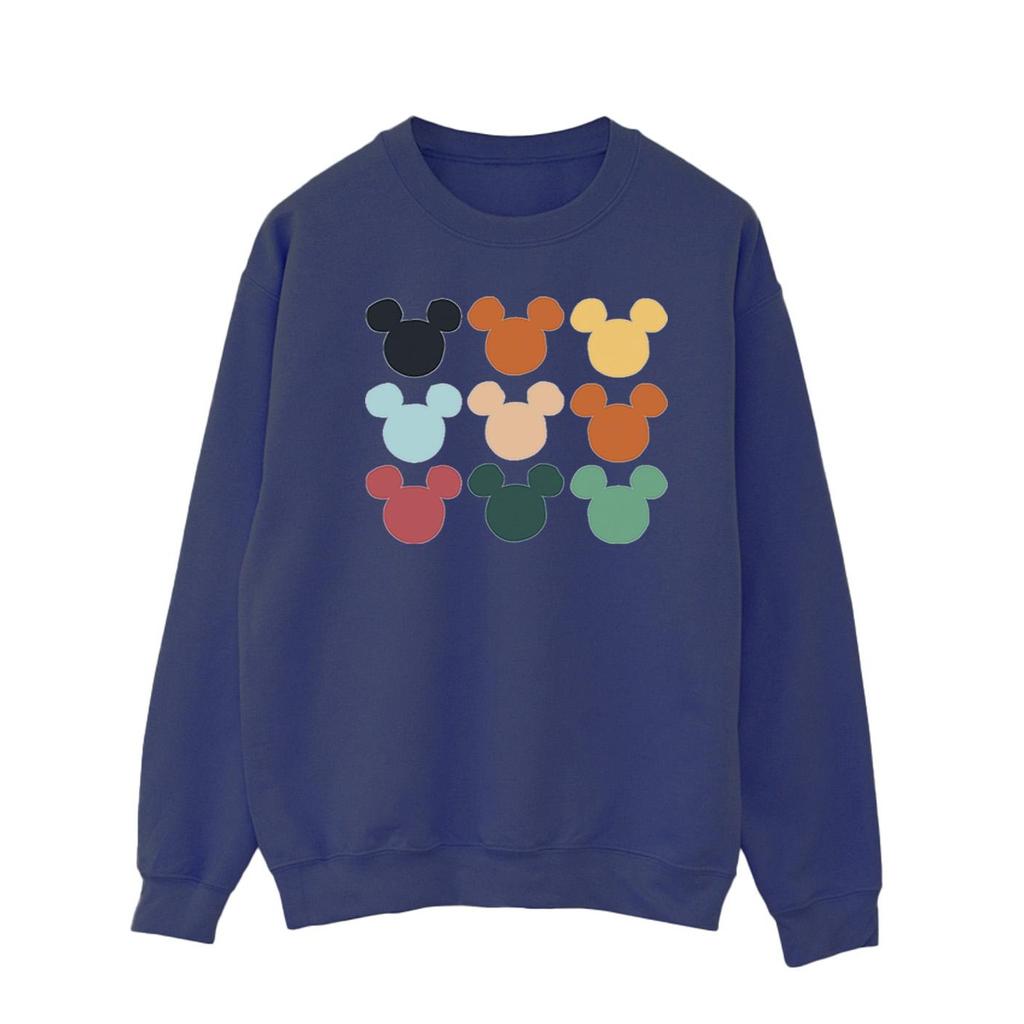 Disney Mens Mickey Mouse Heads Square Sweatshirt