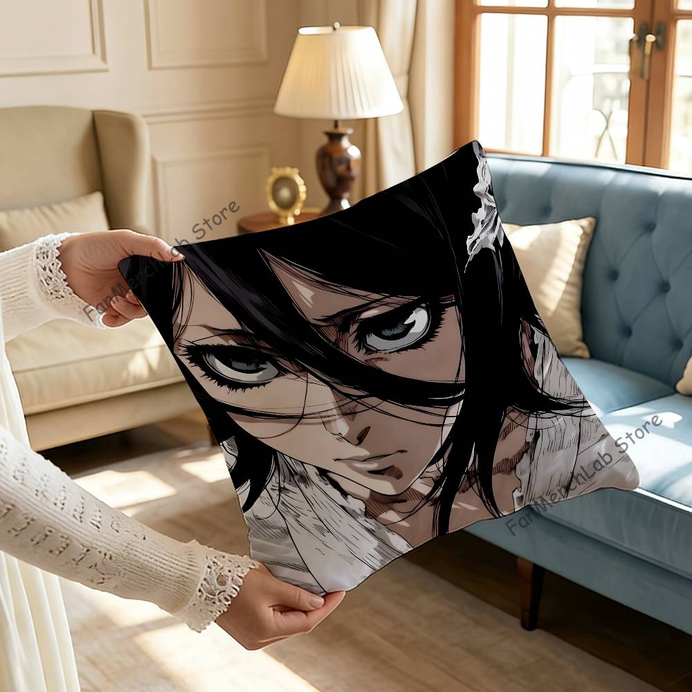RRukia AnimeE KuchikiS Pillow Case For Sofa Decor Car Office Room Printing Cushion Cover Decorations and Protector