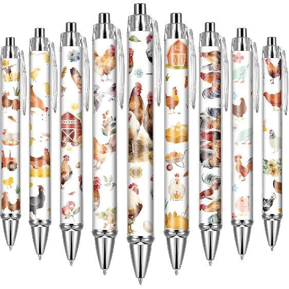 Dog Ballpoint Pens Gifts - School Office Retractable Supplies 24 Pcs Cute Gifts Bulk Black Ink Smooth Fine Point Writing Pen Colorful Graduation