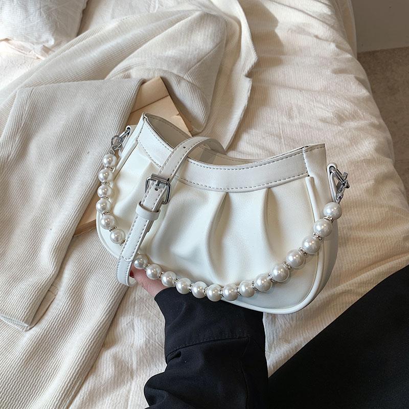 Популярные женские летние сумки через плечо, модные сумки через плечо с жемчугом и бусинами, повседневная женская сумка-мессенджер