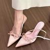 Woman Slingbacks High Heels Pumps Summer New Sexy Pointed Toe Thin High Heels Female Fashion Design Wedding Party Single Shoes