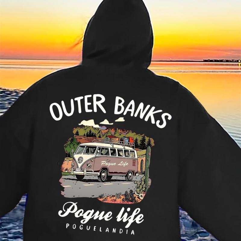 Худи с принтом Pogue Life из Outer Banks - Повседневный полиэстер