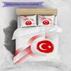 Turkey Football Printed Bedding 3 Piece Set Cozy Breathable Bed Cover Set as Housewarming Holiday Gift