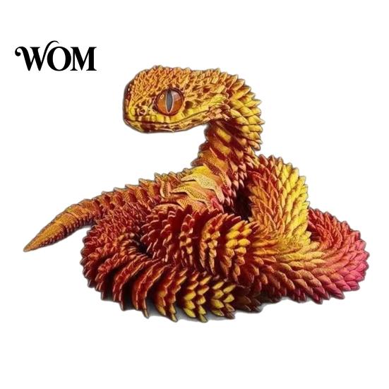 Odor-free Snake Toy 3D Printed Snake, with Movable Joints Realistic Scale Texture, Joint Flexible Figure, Essentials Toys for Teen Boys Kids
