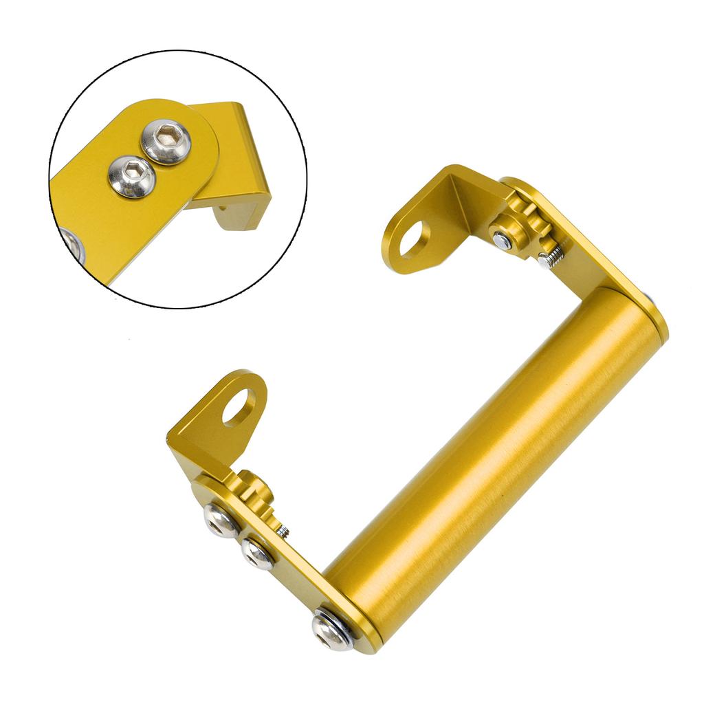 Phone Navigation Bracket Gps Extend Bracket 22Mm Gold For Motorbike Motocycle