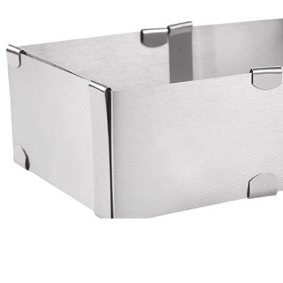 Кольцо для мусса из нержавеющей стали, большой квадрат, регулируемый размер, легко чистится, удобная форма для чистки торта