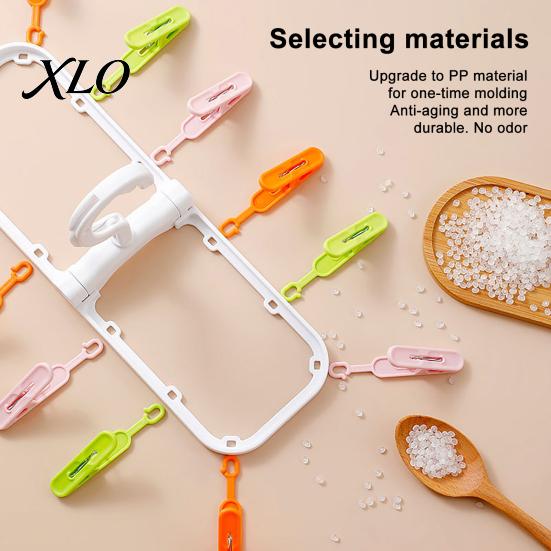 Compact Drying Solution Clothes Rack with 12 Clips, Heavy Duty Plastic Rotatable Portable Hanger Foldable Hanger, Anti-Slip Organizer for Underwear