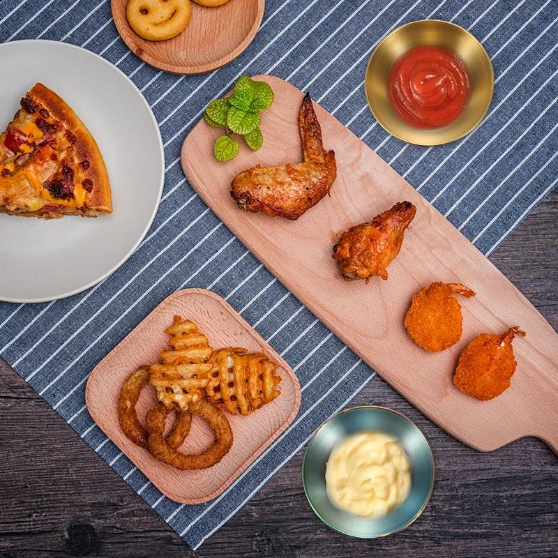 Small Seasoning Dish, Hot Pot Dipping Bowl, Sushi Vinegar Soy Saucer, Appetizer Tray, Round Stainless Steel Container