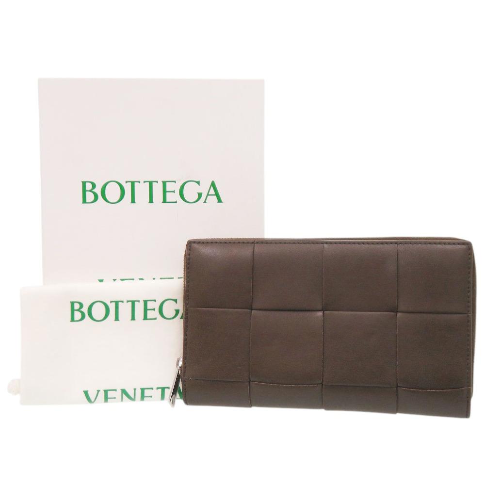 Used AUTHENTIC BOTTEGAVENETA 750259 Maxi Intrecciato long wallet Brown Leather