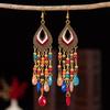 Bohemian Retro Earrings, Water Drop Bead Jewelry, Yunnan Photo Fashion Earrings, Versatile Earrings.