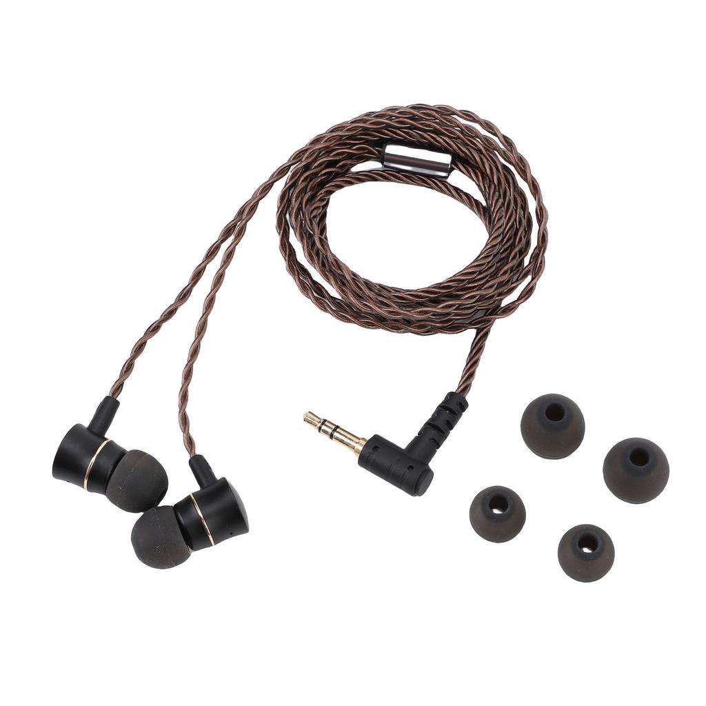 Wired IEM Earphone 3.5mm Gold Plated Plug OFC Wire HiFi Sound Quality Wired Earbuds for Phone Tablet Laptop PC Amplifier