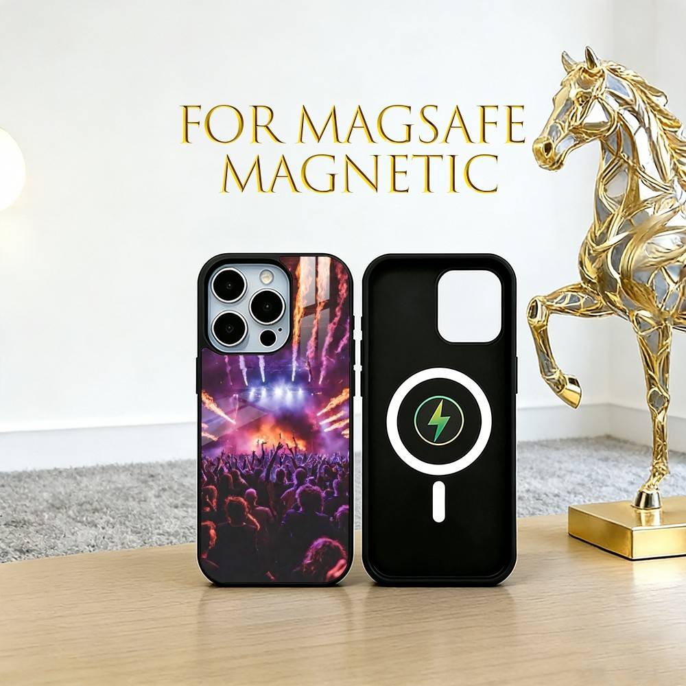 Music Festival Phone Case For iPhone17,16,15,14,13,12,11 Plus,Pro Magnetic For Magsafe Wireless Charging