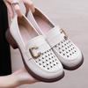 Fashion GKTINOO 2025 Summer Spring Shoes Woman Genuine Leather Women Pumps Lady Soft Soles Platform Hollow British Loafers Women's Shoes