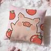 Cartoon L-Lulu Pig Pink Cushion Cover Premium Comfort Reversible Pillow Cove -Two in One Design for Any Room & Car Interior