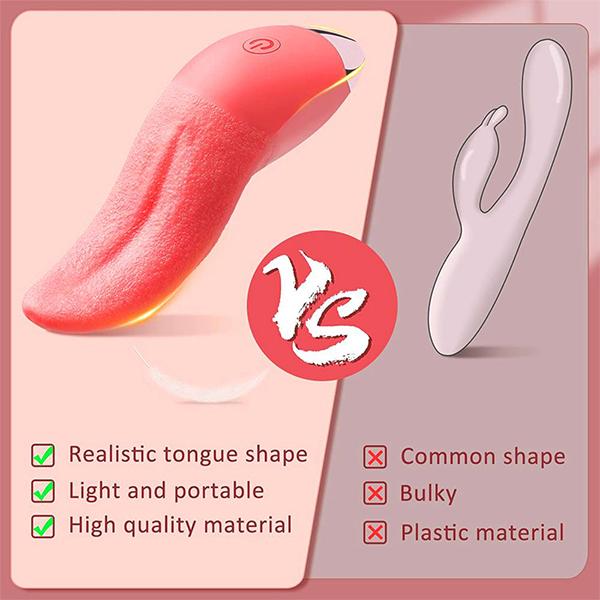 10 Modes Realistic Tongue Licking Powerful Stimulator Vibrator G Spot Clitoral Stimulation Nipples Masturbator Adult Sex Toys For Women Couples