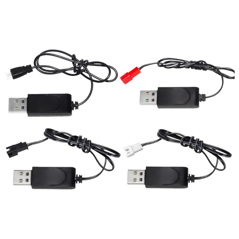 Умное зарядное устройство для литиевых батарей 3,7 В, USB-кабель для зарядки с многоголовым выходом для устройств с дистанционным управлением, Черный