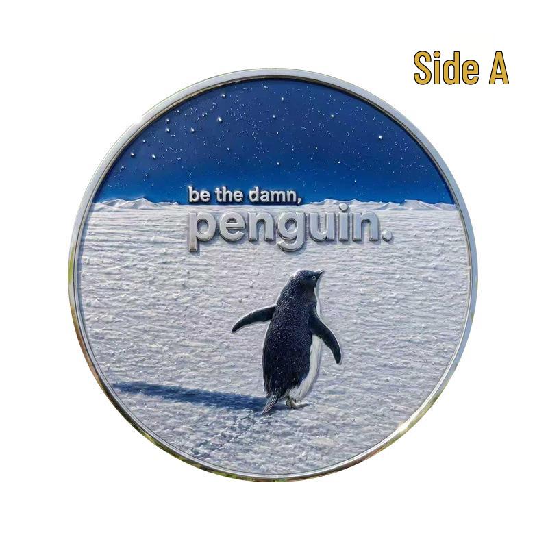 Solitary Penguin Glacier Commemorative Silver Medal