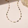 Japanese Retro Colorful Natural Stone Delicate Necklace for Women