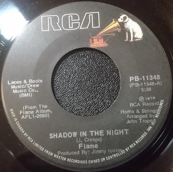 7-дюймовая пластинка FLAME 34 Shadow In The Night PB11348 RCA 1978 Канада Рок Б/у