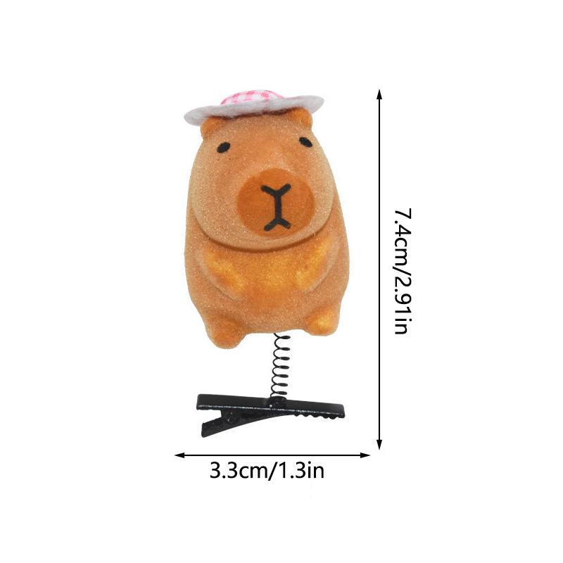 10 шт., симпатичная заколка для волос Capybara, пружинная шпилька, случайные аксессуары для волос Duckbill, детские аксессуары для волос