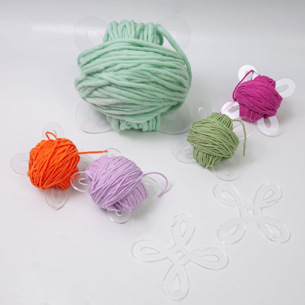 5 шт. прозрачных акриловых катушек для вязания, ниток для вышивания, катушек для пряжи, для хранения швейных ниток