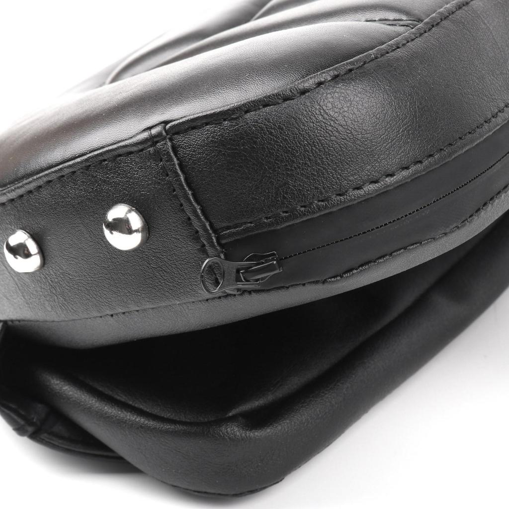 Driver Seat Rider Backrest Pad For 07-17 Fatboy FLSTF Heritage Softail BK