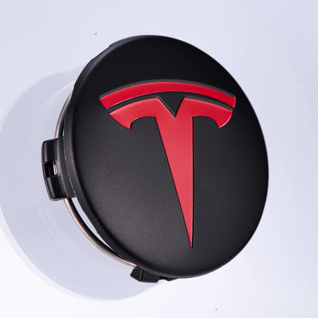 Car Sticker Tesla 56mm 4pcs Applicable to Tesla original wheel hub cover Model3 Model Y Model S X wheel hub tire center cover lo