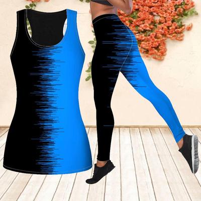 Линия цветового соответствия с принтом, наряд для йоги для женщин, модные леггинсы для тренировок, спортивные повседневные штаны для фитнеса и йоги