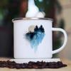 Nordic Moon креативные эмалированные кружки для костра, походные кружки для воды, пикника, вечеринки у костра, кружки для пива, сока, кофе, походный подарок