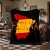 Spain Print Flannel Blanket Soft Warm Sofa Bed Throw Blanket For Home Office Bedroom