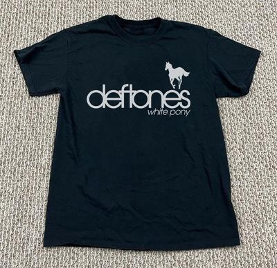 Горячая футболка Deftones с логотипом White Pony, унисекс, черная, размеры S-5XL