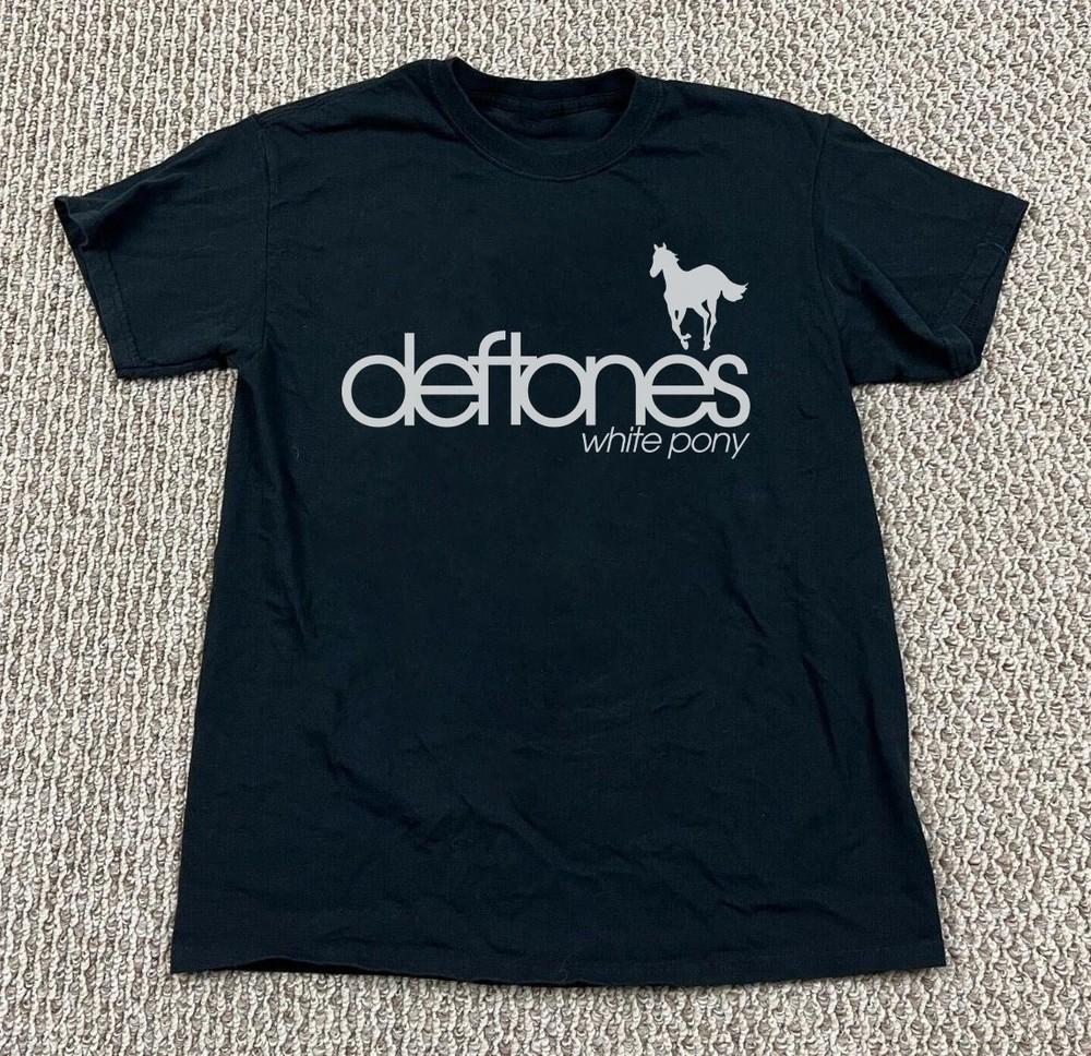 Горячая футболка Deftones с логотипом White Pony, унисекс, черная, размеры S-5XL