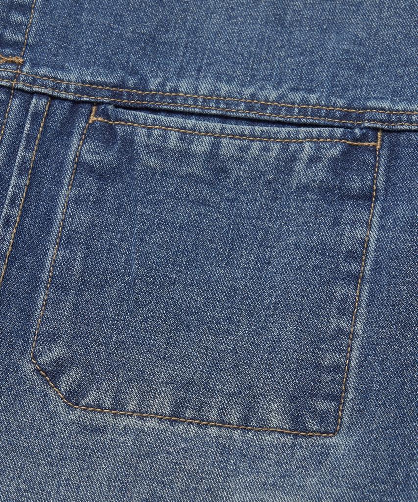 Джинсовая укороченная куртка Agod, стирка stonewash [Индиго]