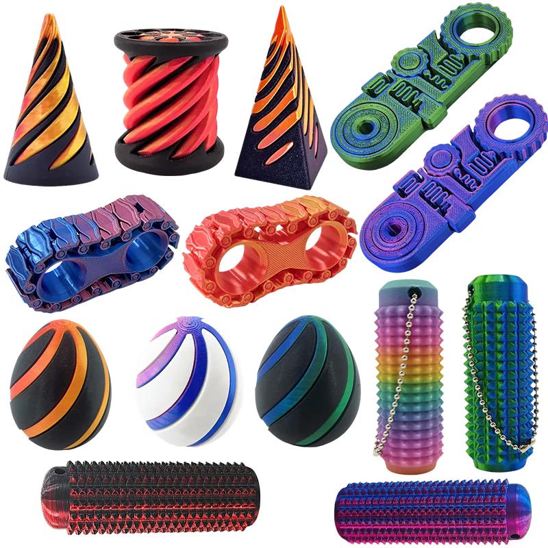 3D-печатные игрушки-вертушки с винтом, игрушки для снятия стресса, сенсорные игрушки, скульптура «Пирамидальный проход», спиральный конус, фиджет-игрушки для детей и взрослых