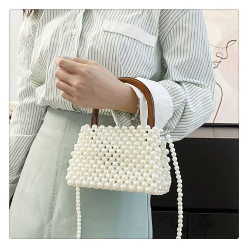 IELGY Sweet Princess Shoulder Bag Pearl Chain Crossbody Bag