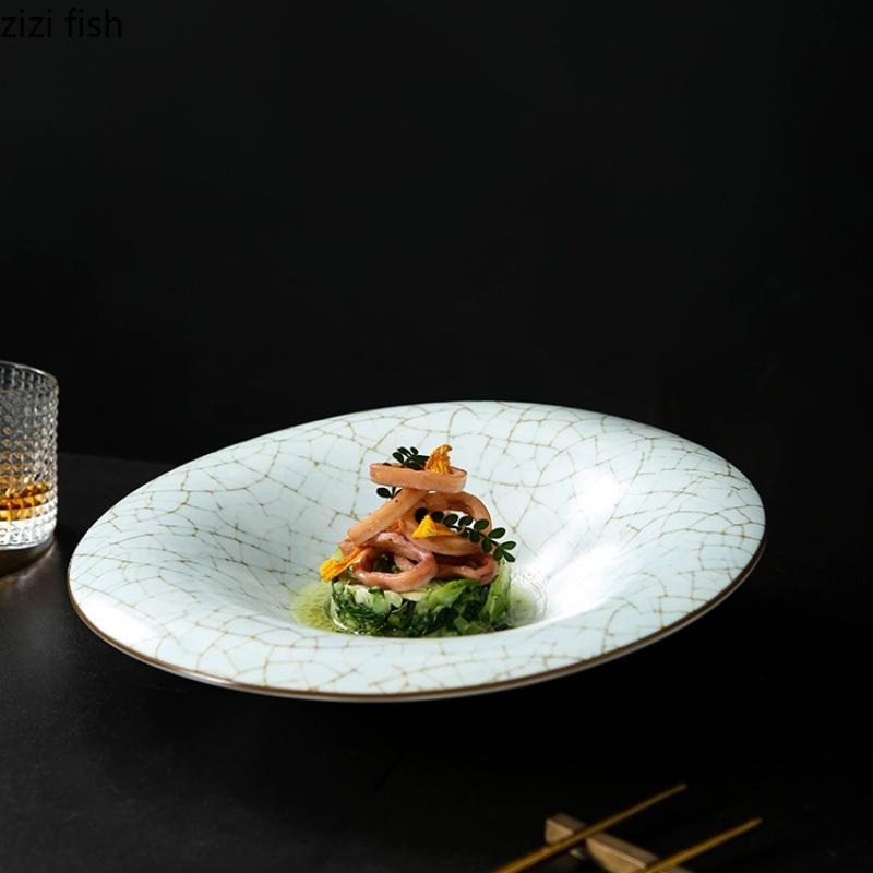 Керамические обеденные тарелки Фруктовая тарелка Салатница Десертная тарелка Тарелки для стейков в западном стиле Поднос для закусок Блюдо для димсамов Поднос для суповой миски