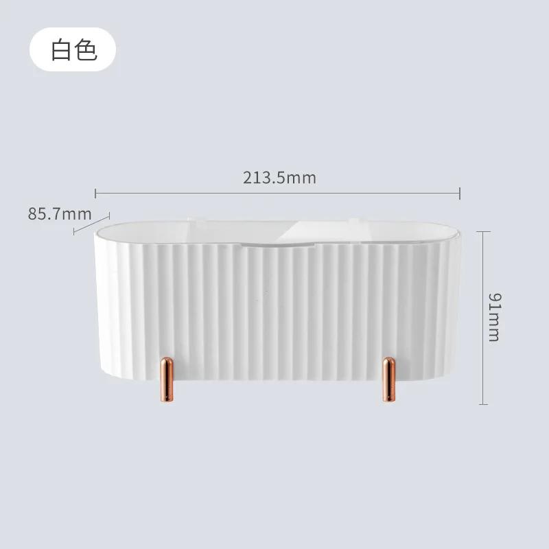 Настольный ящик для хранения косметики, пылезащитный органайзер для ватных дисков и тампонов, держатель для косметических яиц, органайзер для украшений в ванной